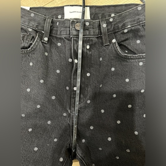 Current Elliot polka dot denim jeans size 27 THE VINTAGE CROP SLIM - Picture 2 of 13